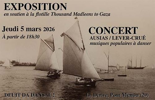 soirée soutien à la prochaine flottille Thousand Madleens to Gaza