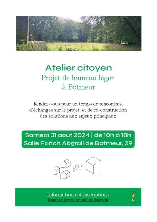 Atelier citoyen - projet de hameau léger à Botmeur