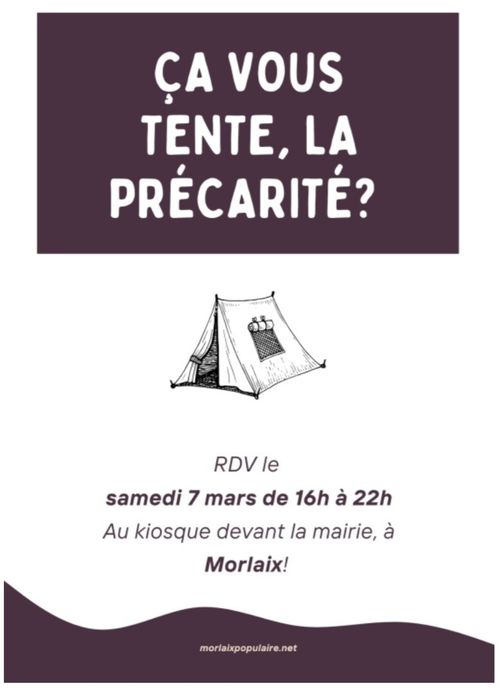 Ça vous tente la précarité ?! Action contre le mal-logement et la précarité !
