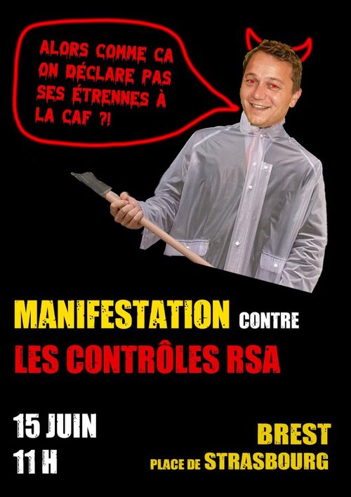 manif et rassemblement contre les contrôles RSA et en soutien aux allocataires du RSA ayant déposés plainte
